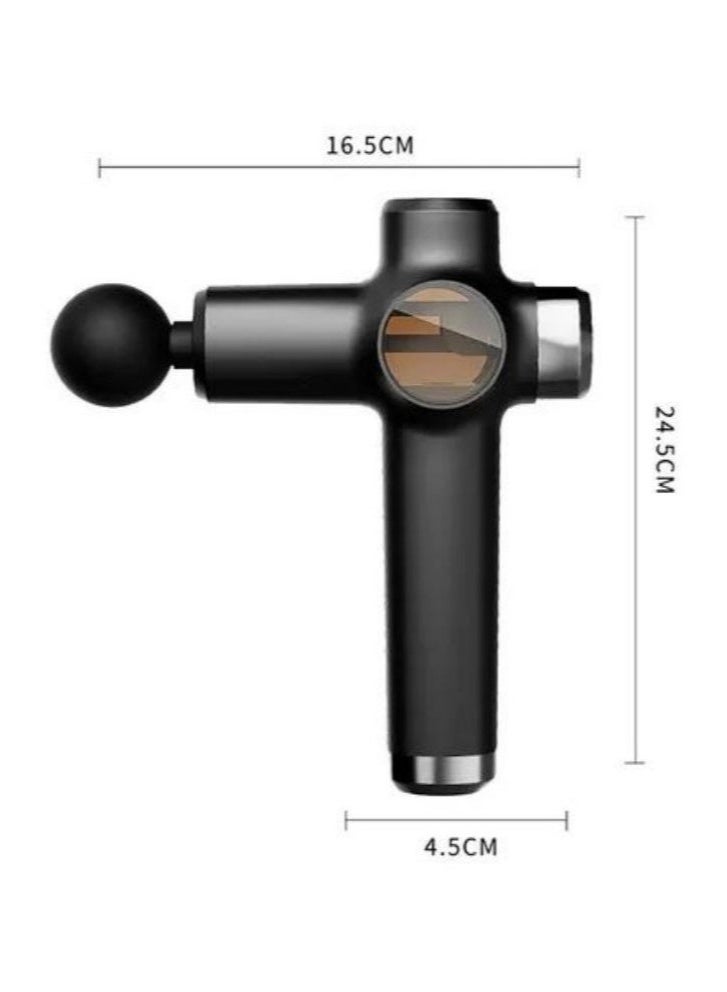 عربست تدليك بندقية الأنسجة العميقة بندقية تدليك العضلات المحمولة الكهربائية تدليك بندقية رياضي تخفيف الآلام قرع تدليك بندقية تدليك المحمولة (أسود) - Image 4