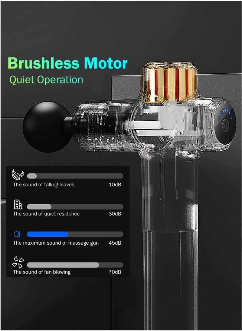 عربست تدليك بندقية الأنسجة العميقة بندقية تدليك العضلات المحمولة الكهربائية تدليك بندقية رياضي تخفيف الآلام قرع تدليك بندقية تدليك المحمولة (أسود) - Image 5