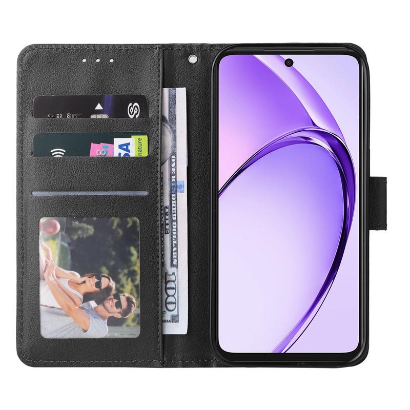 erorex For OPPO A5 Pro 4G / 5G Global 3-Card Slots Multifunctional Leather Phone Case(Black) - Image 4