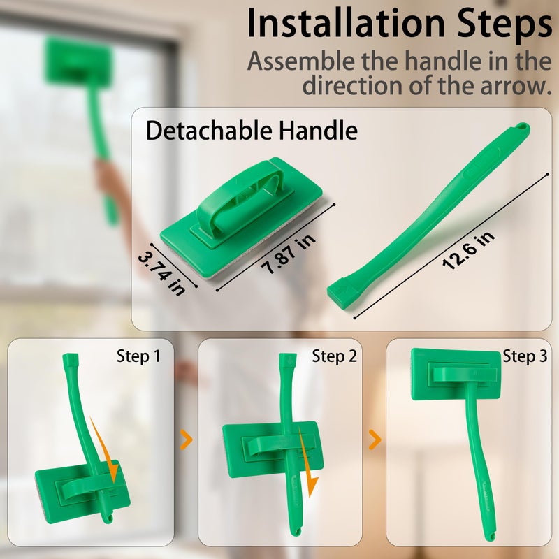 MyLifeUNIT Mesh Screen Cleaner, Detachable Window Screen Cleaning Brush Washing Tool, Windows Screen Cleaner with Wet and Dry Dual-Use - Image 4