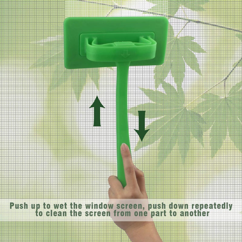 MyLifeUNIT Mesh Screen Cleaner, Detachable Window Screen Cleaning Brush Washing Tool, Windows Screen Cleaner with Wet and Dry Dual-Use - Image 2