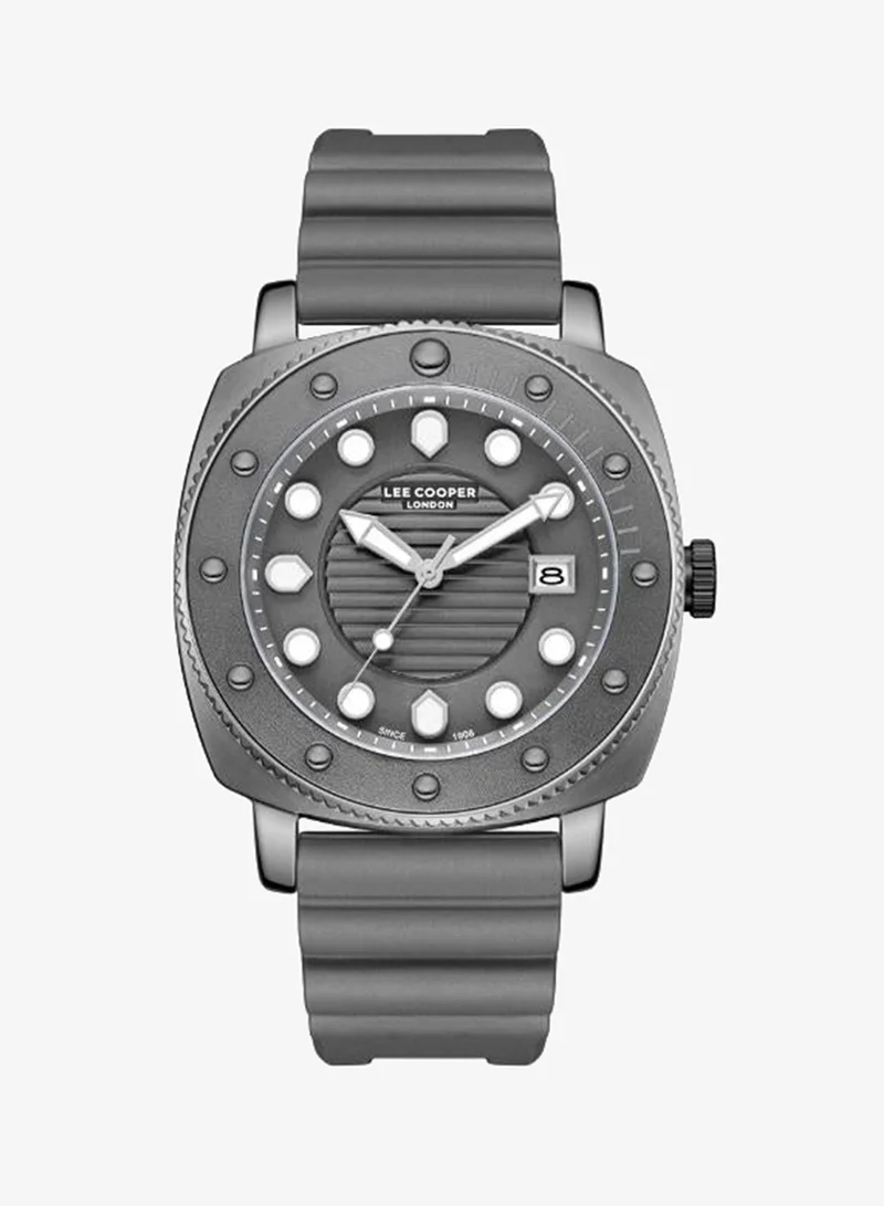 Lee Cooper Men's Silicone Analog Watch LC08193.066 - 43 mm