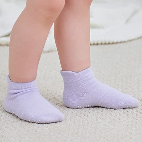 ZAPLES Baby Girls Non Slip Grip Ankle Socks with Anti Skid Soles for Infants Toddlers, Polychrome, 12-36 Months - Image 5
