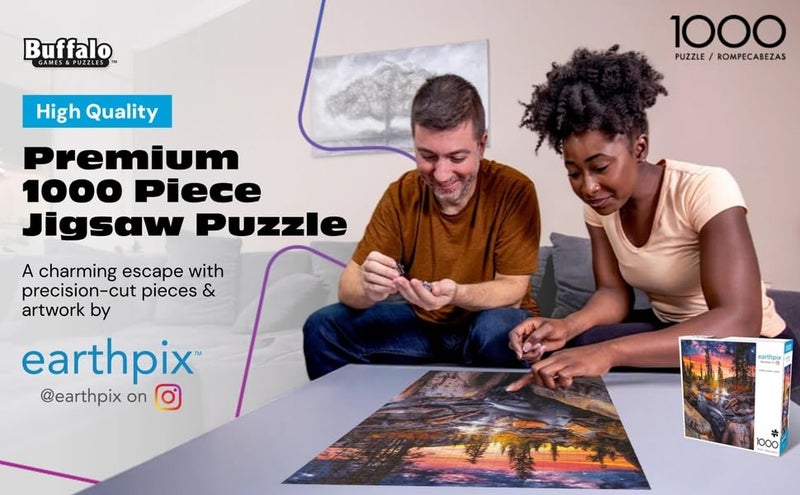 Buffalo Games - Earthpix - Forest Magic Hour - 1000 Piece Jigsaw Puzzle for Adults -Challenging Puzzle Perfect for Game Nights - Finished Size is 26.75 x 19.75 - Image 4