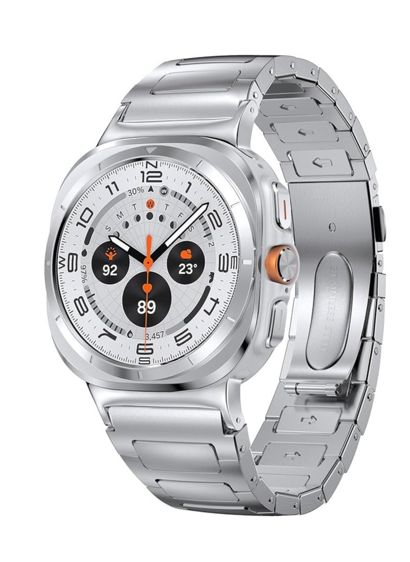 Gravity Stainless Steel Band Compatible with Galaxy Watch Ultra Bands 47mm (2024), No Gap Business Metal Replacement Strap for Samsung Galaxy Watch 7 Ultra 47mm, Durable, Stylish, Comfortable, Perfect for Men - Image 1