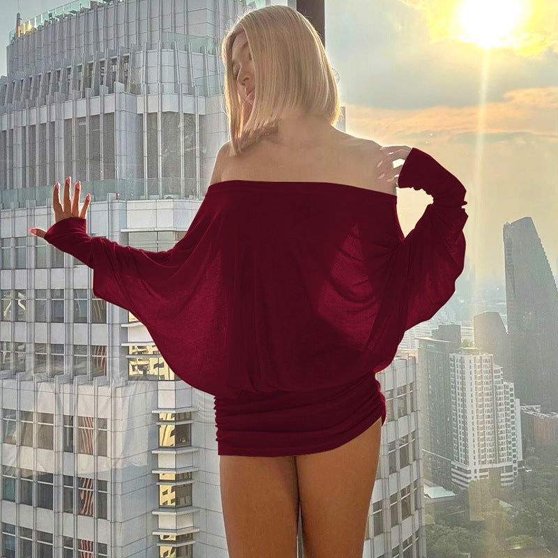 Women's Off-Shoulder Ruched Bodycon Dress - Image 4