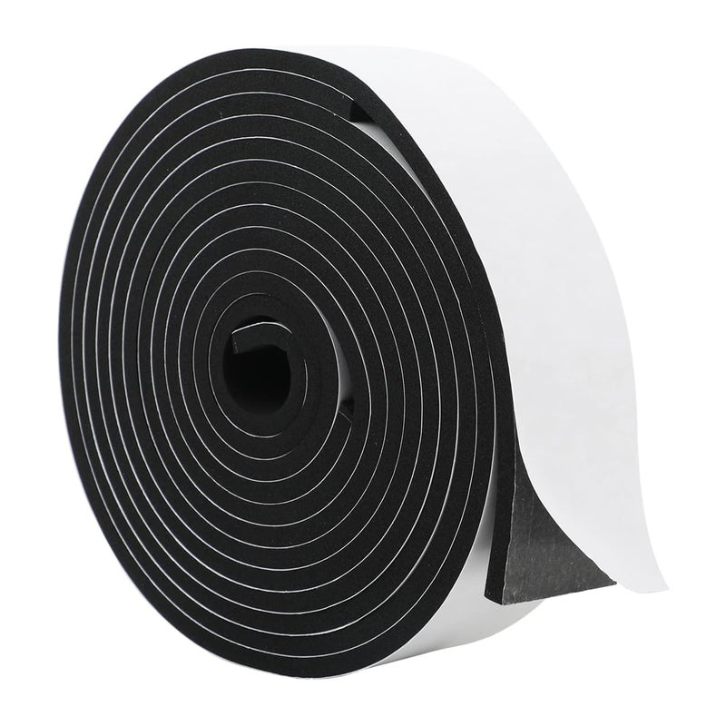 CELLUX Single Side 6MM Thick High Density Self Adhesive Foam Seal Tape, Weather Stripping Doors and Window Insulation Soundproofing- 24mm Width, 5 Meter Length - Image 1