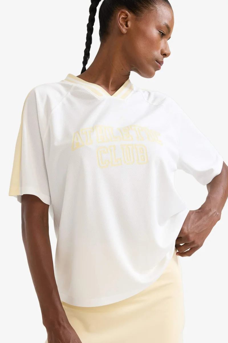 ديفاكتو DeFactoFit Oversize Fit Printed Sports T-Shirt