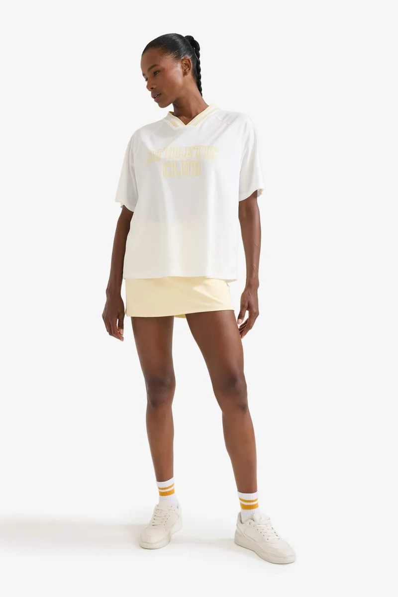 ديفاكتو DeFactoFit Oversize Fit Printed Sports T-Shirt