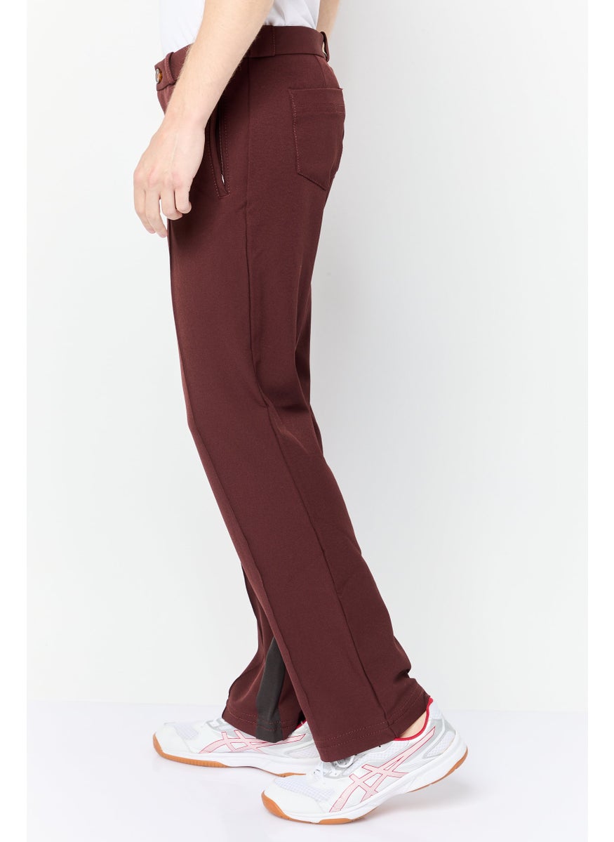 adidas Originals Men Sportswear Fit Outdoor Sweat pant, Dark Brown  - Image 3