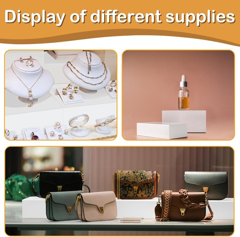 TPGP HEYTIMI 4Pcs Buffet Risers, Acrylic Cube Display Stands for Food, Dessert, Party, Brunch, Jewelry & Crafts (6.5x7.5x8.5x9.5'') - Image 5