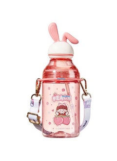 Tritan Water Bottle With Straw And Adjustable Strap For Kidsschool Sipper Water Bottle For Kids Cartoon Themed Cute Water Bottle For Boys And Girls (400 Ml) (Pink) - pzsku/Z3947070141B59FDDBE7DZ/45/_/1692783113/b46356e0-c7fb-44ee-b459-93b27550a071