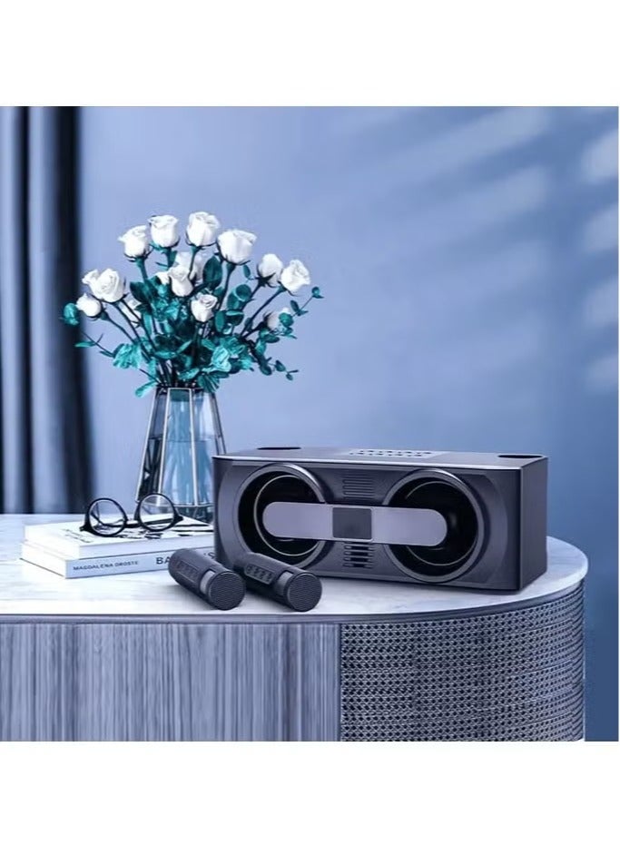 Smart Berry Portable Wireless Karaoke Speaker M24 – Bluetooth Speaker with Wireless Microphone, High-Quality Sound, LED Lights, Rechargeable, Perfect for Home, Parties, Outdoor Fun, and Karaoke Sessions - Image 3