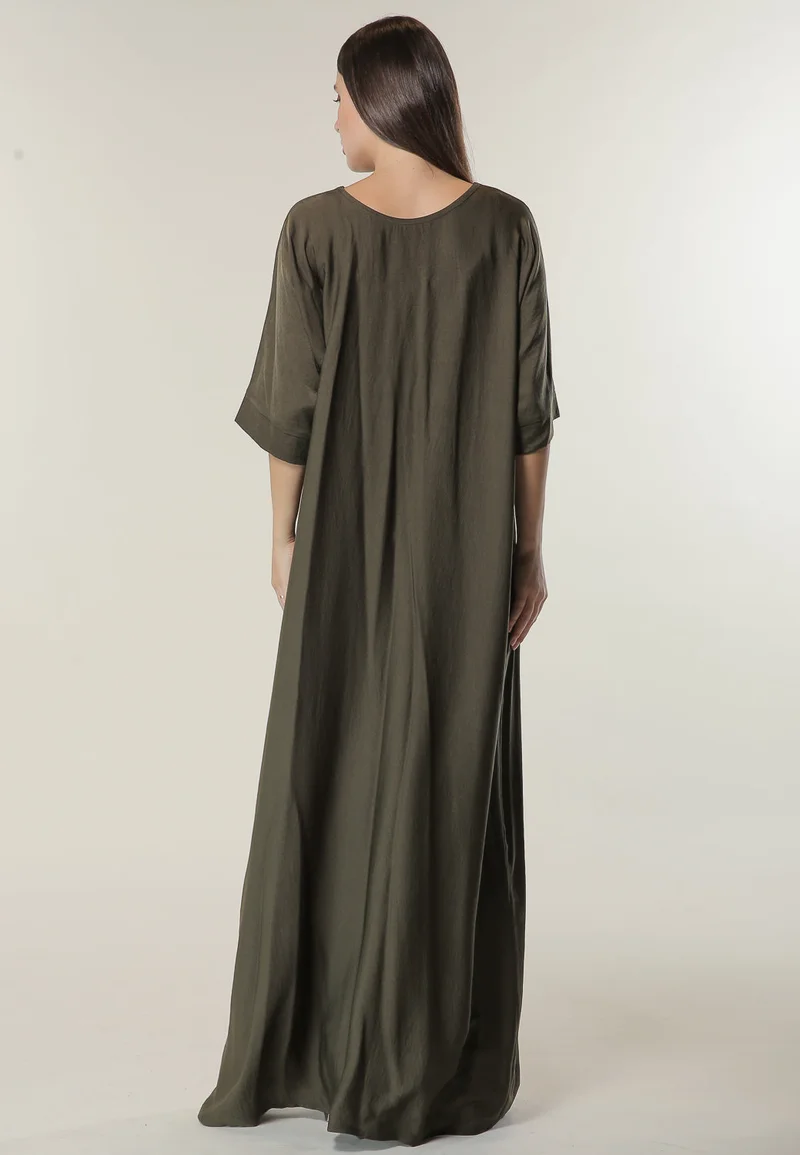 Moistreet  Elegant Crew Neck Casual Abaya for Women | Best Price UAE