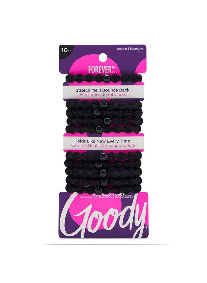 قودي  أربطة شعر جودي أوتشليس فوريفر - 10 قطع، لون أسود، أشرطة مقاومة للتلف، أربطة شعر أقوى بثلاث مرات، شكل ثابت، 16 خصلة داخلية، إكسسوارات شعر للنساء والرجال، جميع أنواع الشعر - Image 1