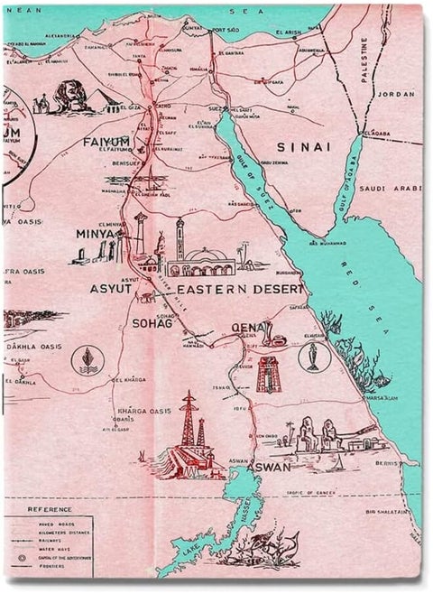 The inkjection a5162s sketch mockegypt pink vintage map multicolor sketch a5 -
