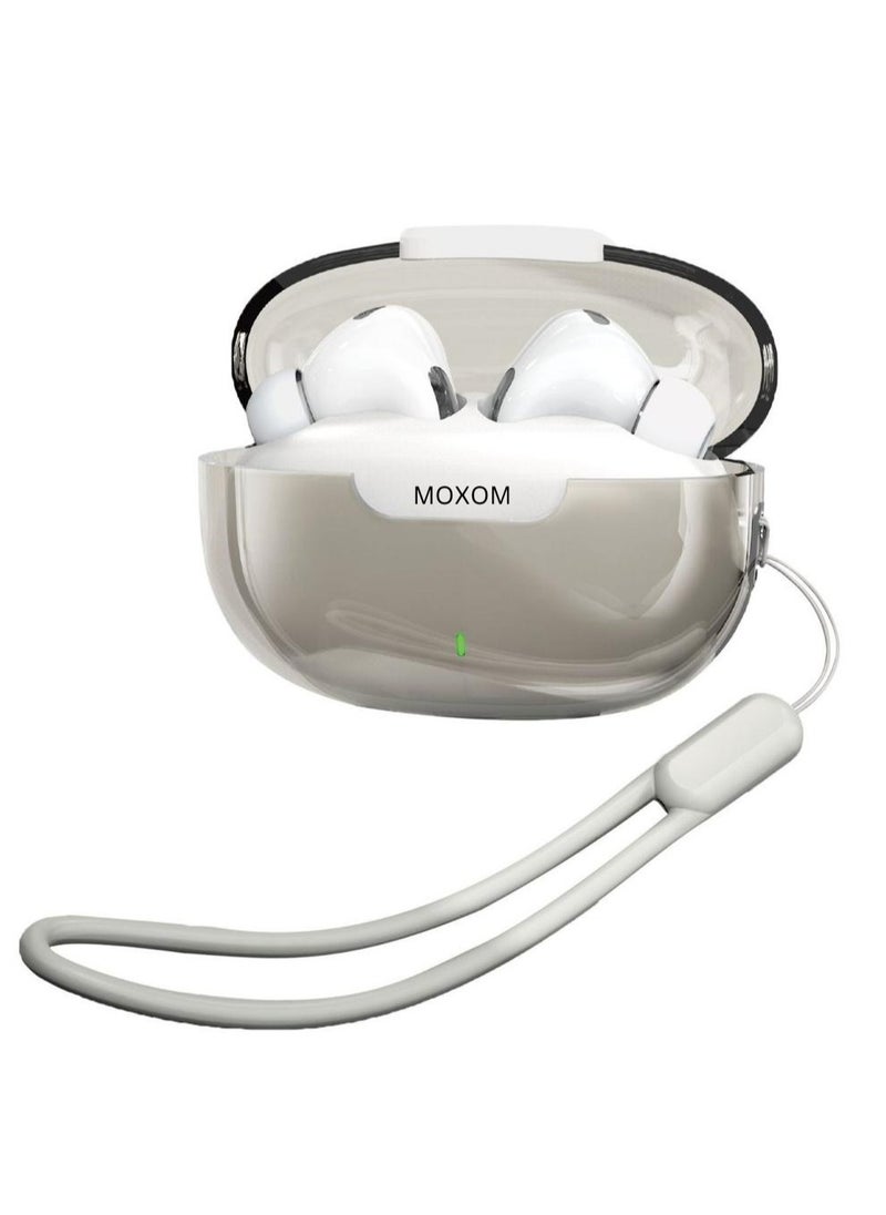 MOXOM - Moxom MX-TW72 Space Capsule Transparent TWS Wireless Earbuds with Extra Bass – High-Quality Sound and Sleek Design - Image 1