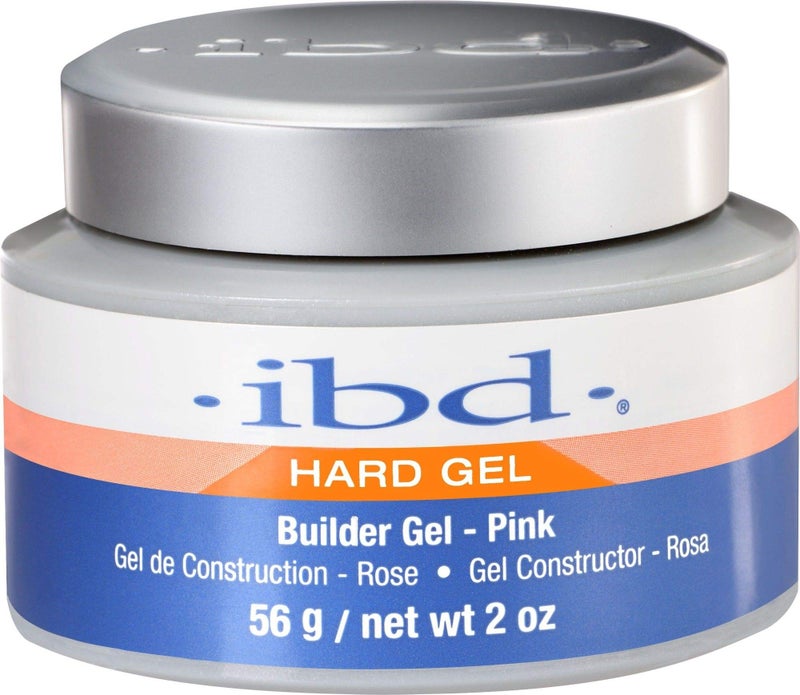 IBD UV Hard Gel Builder Gel, Pink â€“ Nail Builder Gels for Nails Extension, Strengthening & Sculpting, Nail Art Gels, DIY Manicure, 2 oz - Image 1
