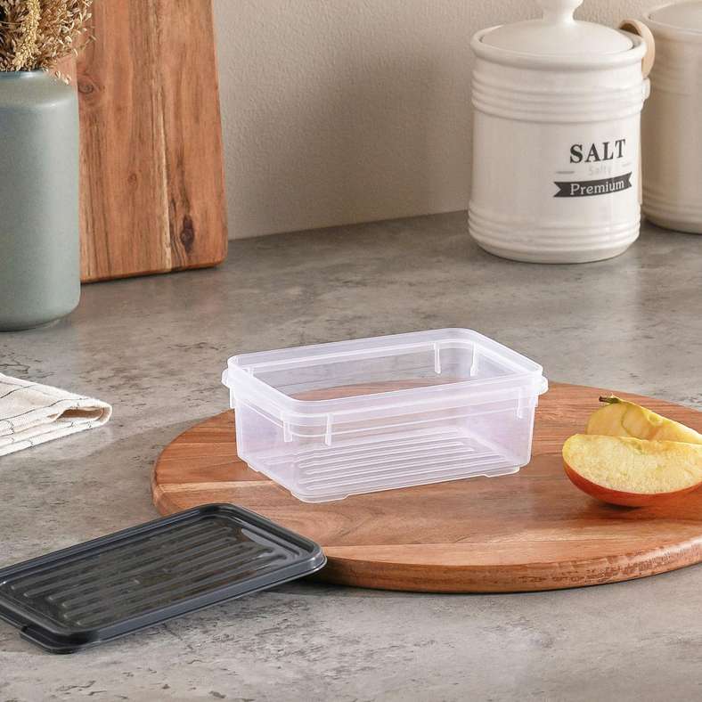 Pan Home Juan Storage Container 500ml - Clear & Grey