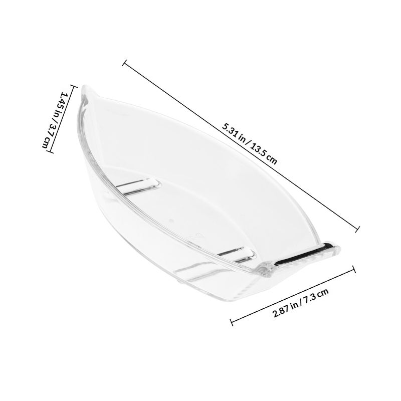 Clear Gravy Boat Reusable Appetizer Plate Sauce Dipping Bowl Small Serving Plate - Image 2