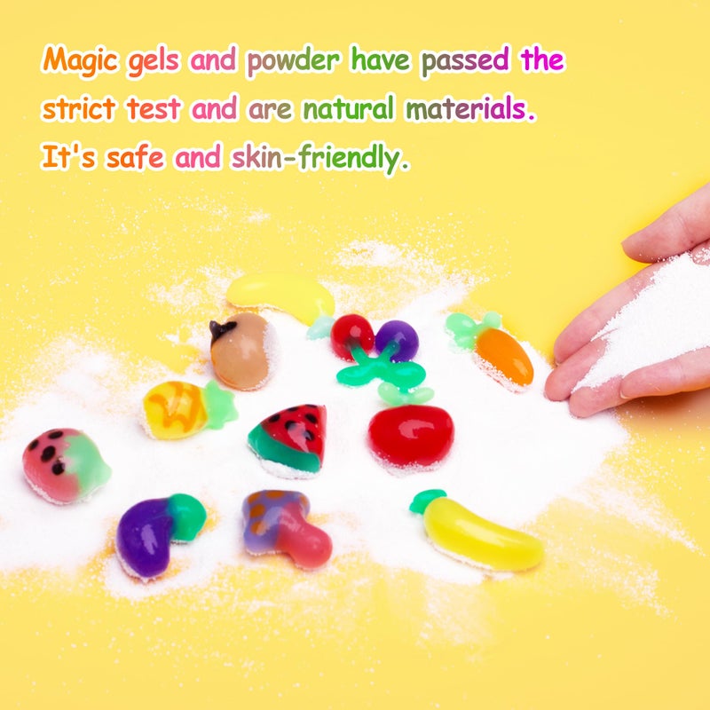 Kiditos Fruit Magic Water Elf Toy Kitâ€“Squishies for Kids, 20 Gels & 10 Molds, Magic Gel Water Pets Sensory Toy, Fun DIY Craft Kit, Party Favors, Birthday & Christmas Gifts for Kids Ages 3+ - Image 4