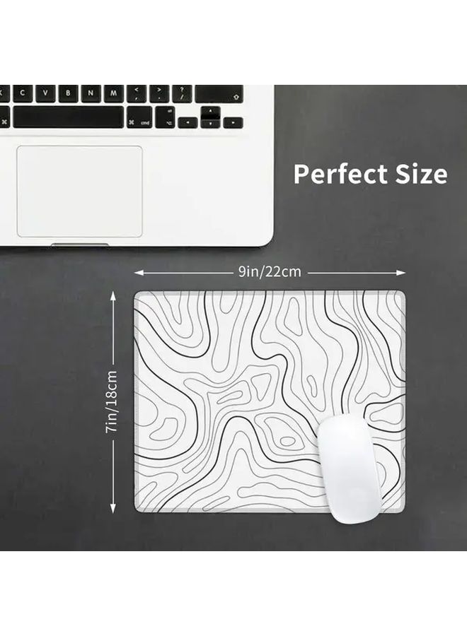 Black PU Leather Mouse Pad 7x9 Inch Anti Scratch Smooth Surface Non Slip Desk Mat - Image 4