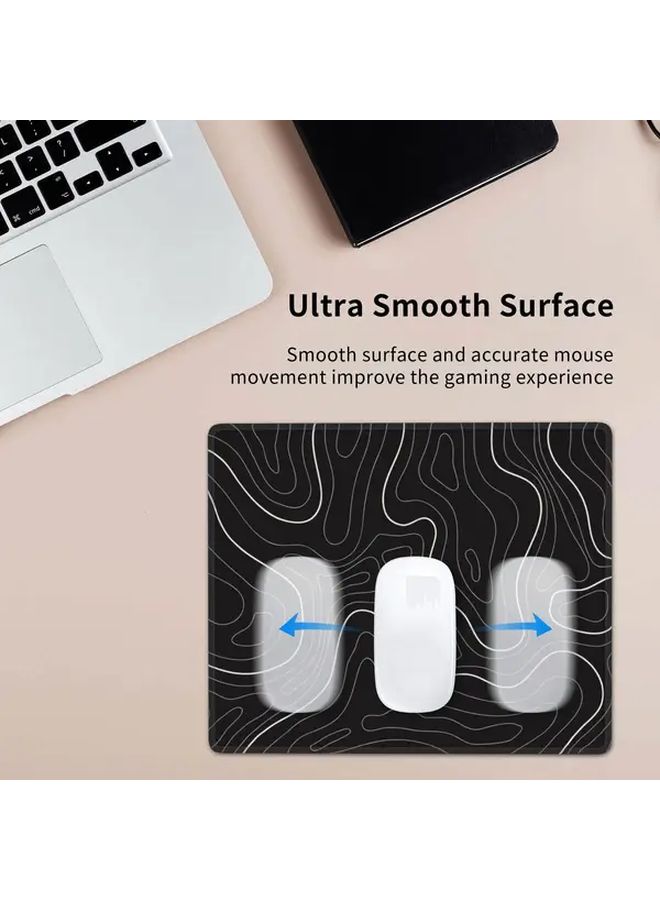 Black PU Leather Mouse Pad 7x9 Inch Anti Scratch Smooth Surface Non Slip Desk Mat - Image 5