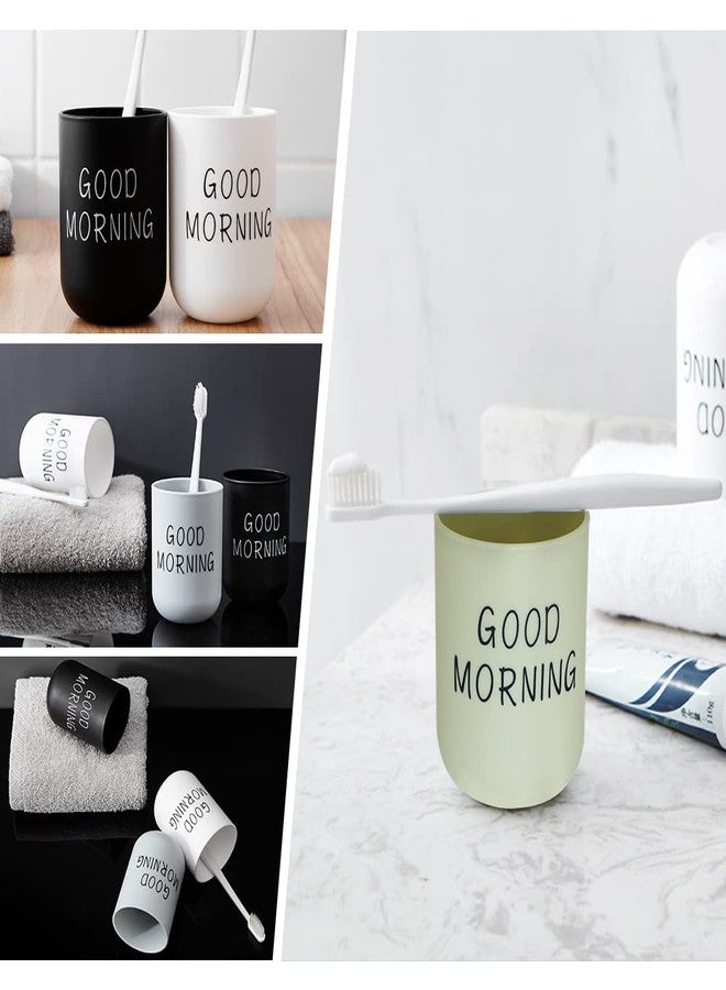 SITAKE 4 Pcs Bathroom Tumblers Cups, Unbreakable Reusable Toothbrush Holders, Eco-Friendly Plastic Drinking Cups for Water, Coffee, Milk, Juice, Tea(4 Colors) - Image 5