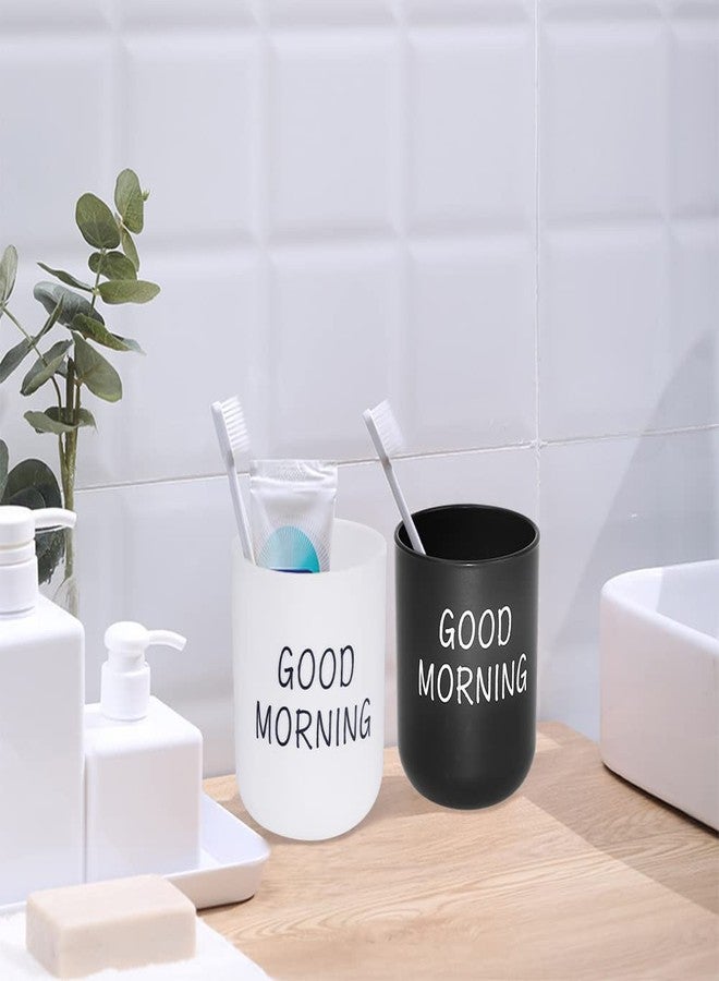 SITAKE 4 Pcs Bathroom Tumblers Cups, Unbreakable Reusable Toothbrush Holders, Eco-Friendly Plastic Drinking Cups for Water, Coffee, Milk, Juice, Tea(4 Colors) - Image 3