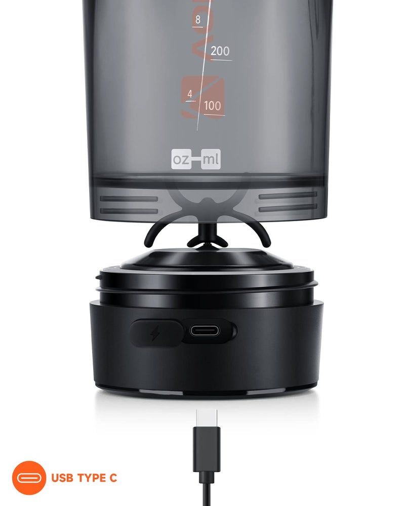 VOLTRX Electric Protein Shaker Bottle - USB Rechargeable Mixer Cup for Shakes and Meal Replacements, BPA-Free Tritan, 24oz - Image 5