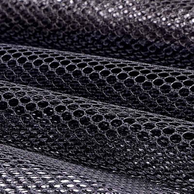 Pllieay 29.5 X 59 Inch Black Mesh Fabric Slightly Stretchy for Backpack Pocket and Straps, Netting Clothes, Netting Bag Shopping Bag - Image 2