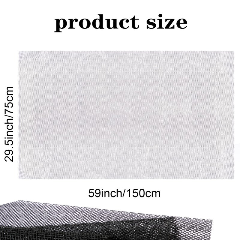 Pllieay 29.5 X 59 Inch Black Mesh Fabric Slightly Stretchy for Backpack Pocket and Straps, Netting Clothes, Netting Bag Shopping Bag - Image 3