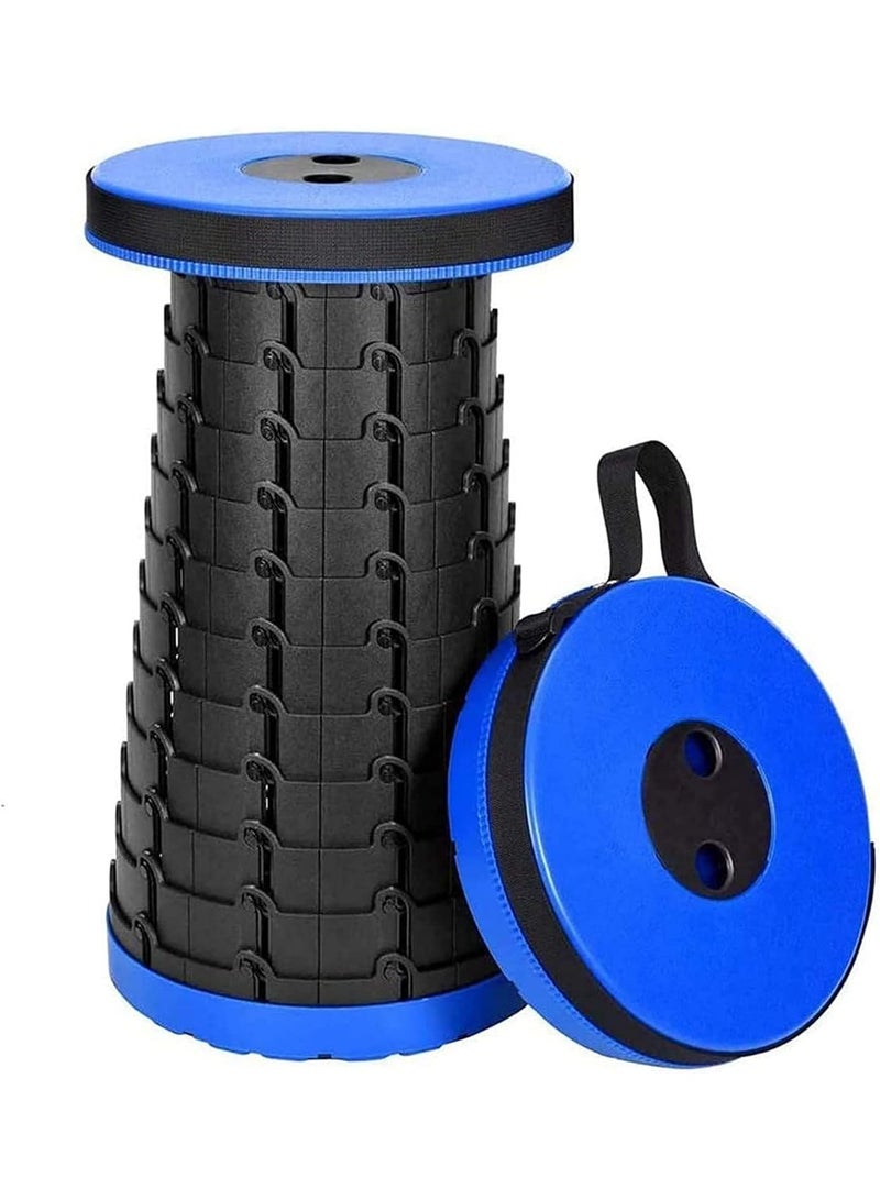 Generic Portable Telescopic Folding Stool – Adjustable Height, Lightweight Compact Seat with Carry Strap – Durable ABS for Camping, Travel, Fishing, Queue, Home & Outdoors – Multicolor – 1pcs - Image 1