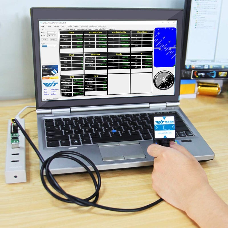 WITMOTION [Industrial-Grade Accelerometer+Inclinometer] HWT901B-TTL MPU9250 9-axis Gyroscope+Angle(XY 0.05Â° Accuracy)+Digital Compass+Air Pressure+Altitude, RM3100 Magnetometer Compensation and Kalman Filtering - Image 2