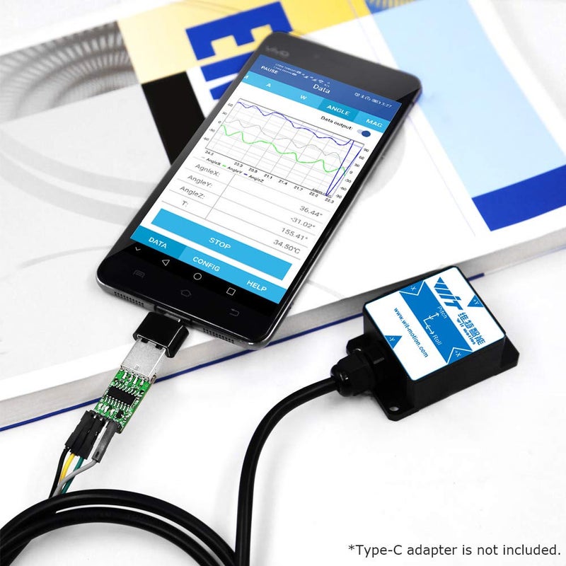 WITMOTION [Industrial-Grade Accelerometer+Inclinometer] HWT901B-TTL MPU9250 9-axis Gyroscope+Angle(XY 0.05Â° Accuracy)+Digital Compass+Air Pressure+Altitude, RM3100 Magnetometer Compensation and Kalman Filtering - Image 4
