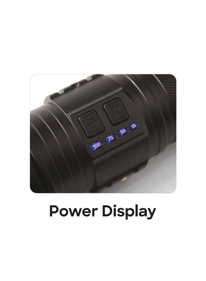 Sanford RADIANT-V2 Laser LED Tactical Camping Light With Power Bank Function 20000mAh Battery, 7 Hours Working Time, 2600m Range, Zoom Function - Image 5