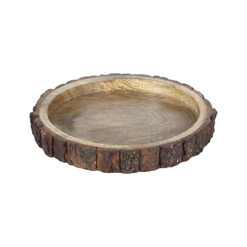 Terosa Rustic Luxuria Indian Rosewood Pizza Plate or Serving Tray I Round I Large I 10 inches - Image 1