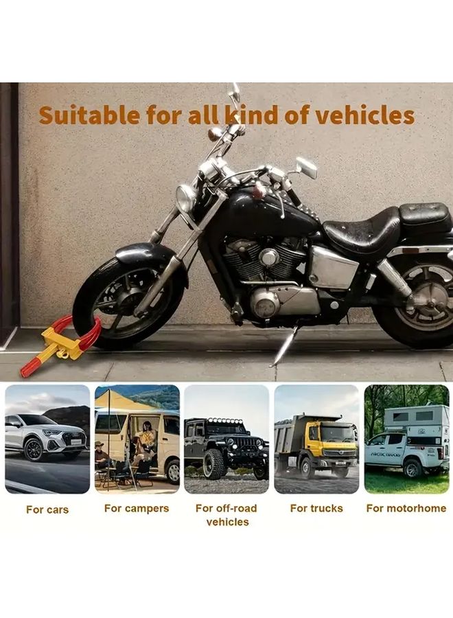 Multipurpose Tow Truck Wheel Clamp Universal Safety Tire Lock Adjustable Horn Lock Iron Material for Trailer SUV Boat Sedan Truck Motorcycle Golf Cart - Image 5