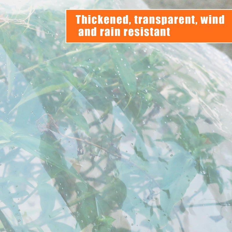 ZYP 8x20 FT Heavy Duty Clear Waterproof Tarps Outdoor Garden Rainproof Covering,Clear Vinyl Tarp with Grommets,Transparent Waterproof Tarpaulin for Covering Henhouse Porch Canopy Plant Camping - Image 3