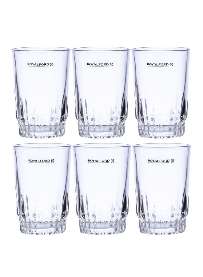 Royalford 6-Piece Glass Tumbler Set Transparent - Image 1