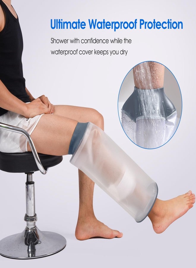 COMFYTHERA Waterproof Knee Cast Cover for Shower Knee Wound Protector Bath Adult Watertight Cast Bag Showering for Knee Replacement Surgery Reusable - Image 3