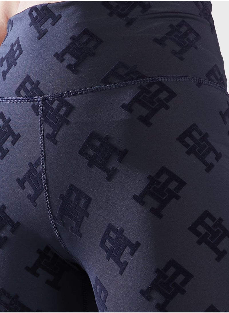 TOMMY HILFIGER - Monogram Flock Legging - Image 1