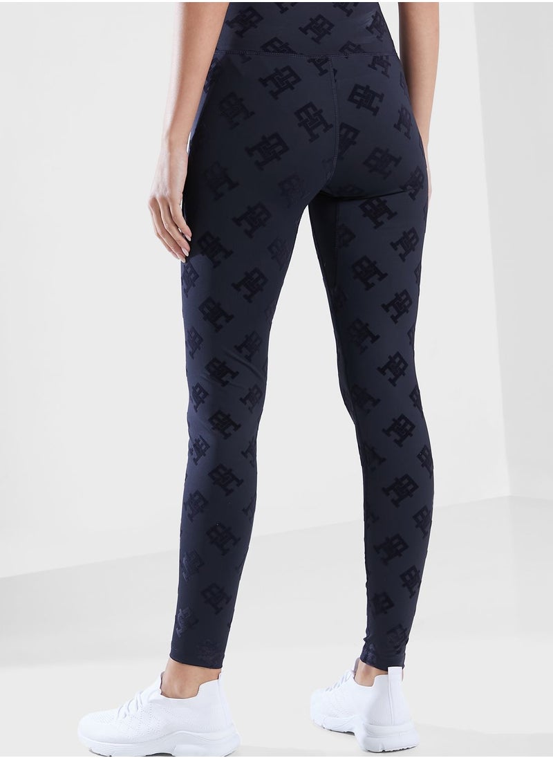 TOMMY HILFIGER - Monogram Flock Legging - Image 1