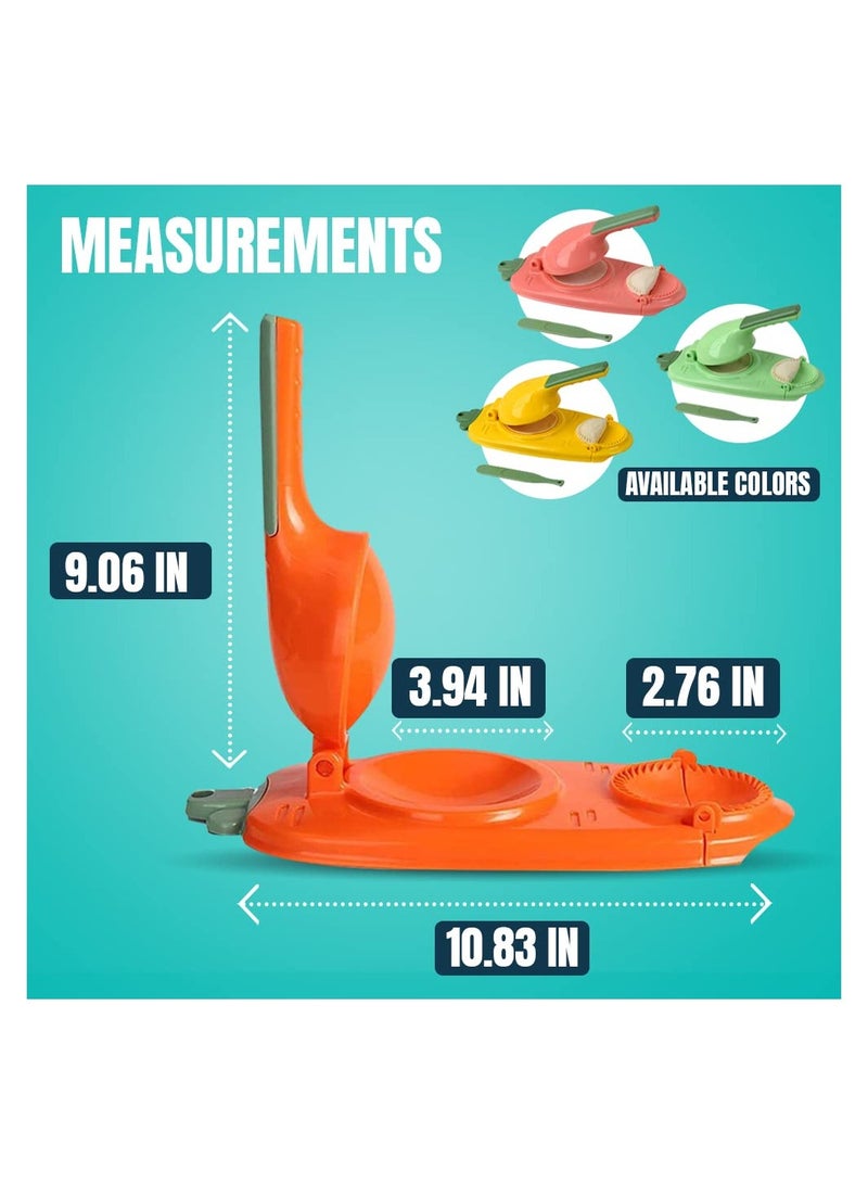 KASTWAVE أداة يدوية لعجن الزلابية صانع جلد الزلابية المحمول قوالب الزلابية DIY برتقالي - Image 4