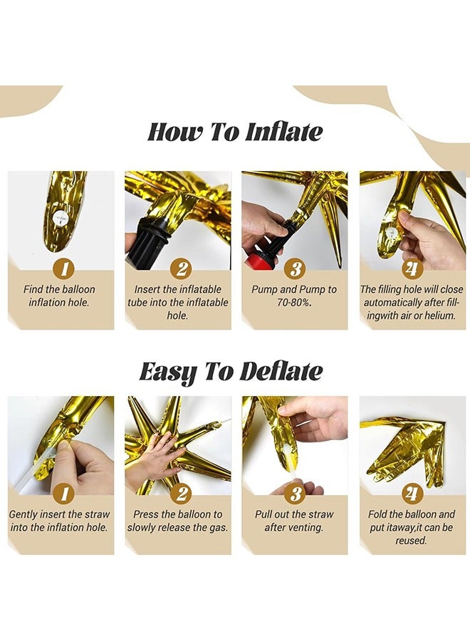 مجموعة بالونات ذهبية سوداء مكونة من 132 قطعة، طقم قوس بالونات للحفلات - Image 4