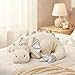 ARELUX Large 36in Cute Dragon Stuffed Animals Plush Toy Soft White Pterosaur Plushie Giant Fuzzy Dinosaur Pillow Plushies with Wings Cuddly for Friends Family Member - Image 2