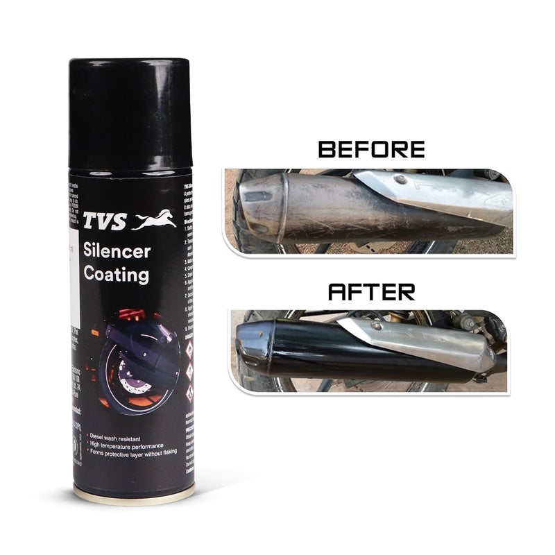TVS Silencer Coating Spray for Bike, Prevent Rust and Leak, Diesel wash Resistance (160g) - Image 4