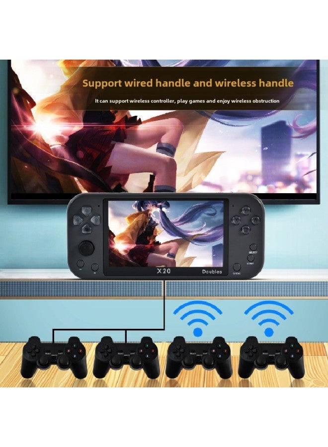 Psp X20 Game Console Retro Small Double Handle HD Output Handheld Game Console-Product Color:Green-Model:x20