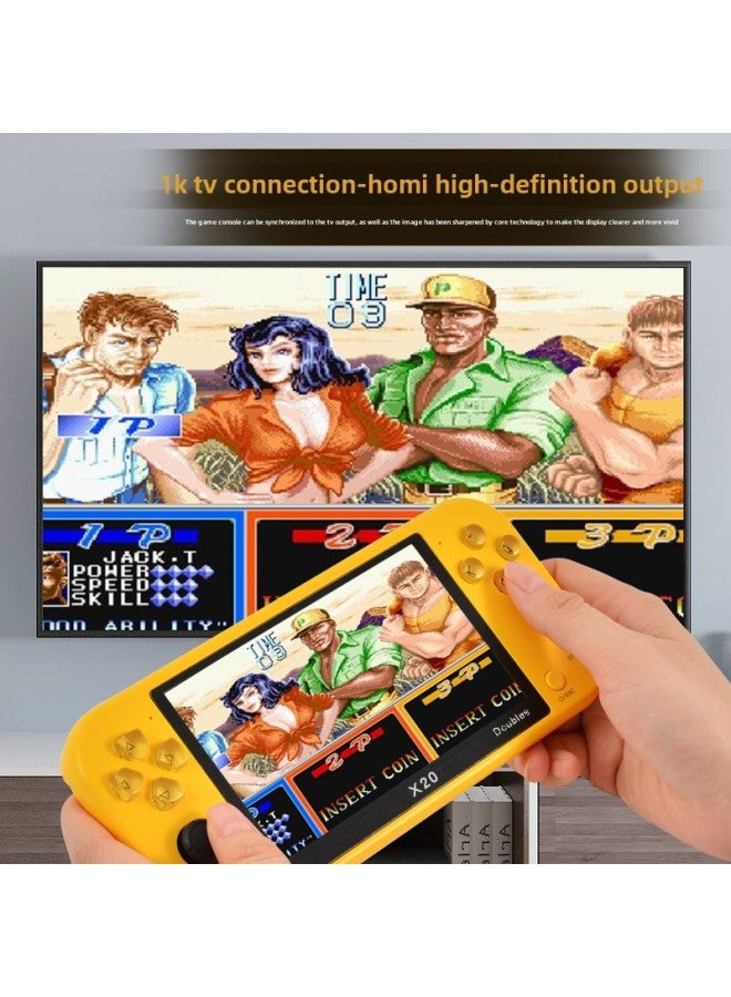 Psp X20 Game Console Retro Small Double Handle HD Output Handheld Game Console-Product Color:Green-Model:x20