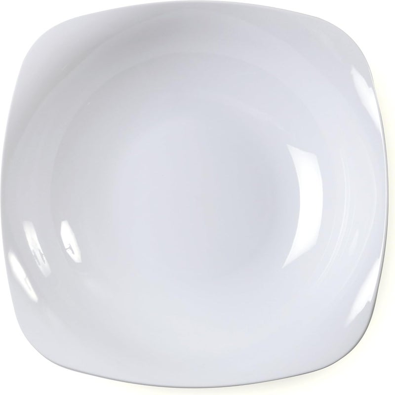 Fineline Settings Square Plastic Bowls12 oz  WHITE  Renaissance Collection  Pack of 10 Bowl